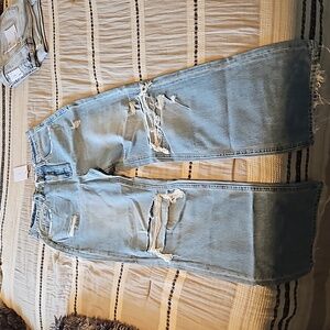 VERVET BY FLYING MONKEY Light Blue Distressed Boot Cut Jeans